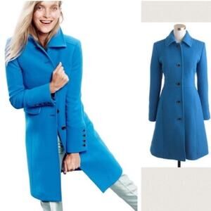 J.Crew Lady Day Coat Thinsulate Bright Azure Blue size 4
